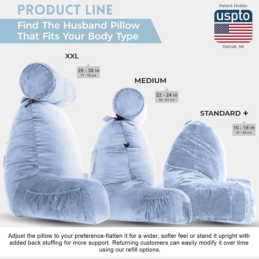 Amazon.com: Husband Pillow XXL – Reading Pillow Bed Chair